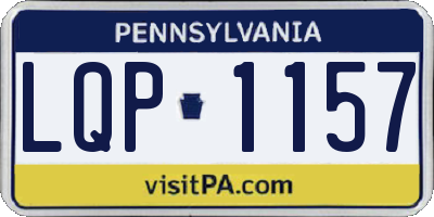 PA license plate LQP1157