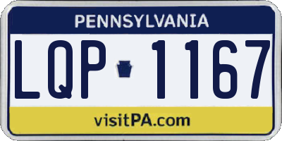 PA license plate LQP1167