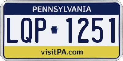 PA license plate LQP1251