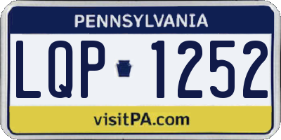 PA license plate LQP1252