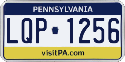 PA license plate LQP1256