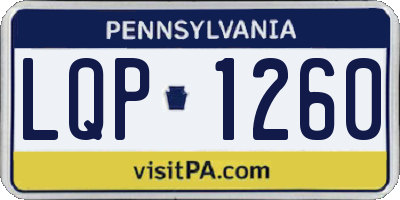 PA license plate LQP1260