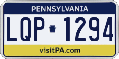 PA license plate LQP1294