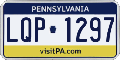 PA license plate LQP1297