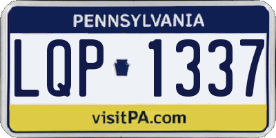 PA license plate LQP1337