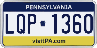 PA license plate LQP1360