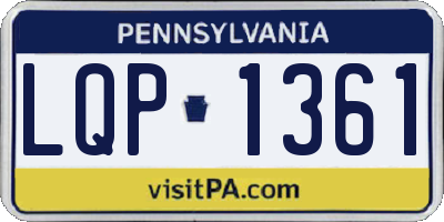 PA license plate LQP1361