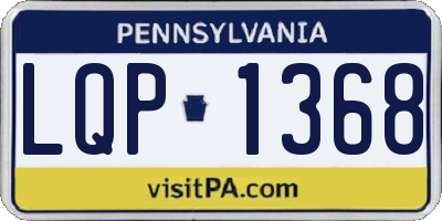 PA license plate LQP1368