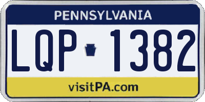 PA license plate LQP1382