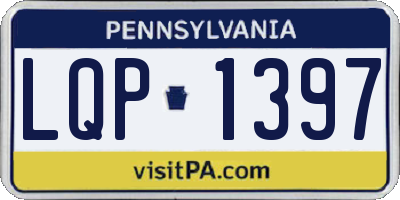 PA license plate LQP1397