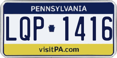 PA license plate LQP1416