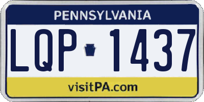 PA license plate LQP1437
