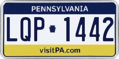 PA license plate LQP1442