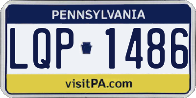 PA license plate LQP1486