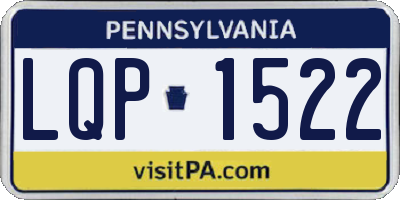 PA license plate LQP1522