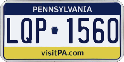PA license plate LQP1560
