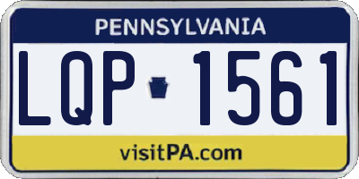 PA license plate LQP1561