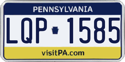 PA license plate LQP1585