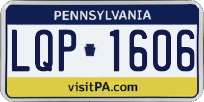 PA license plate LQP1606