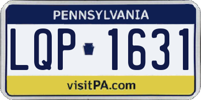 PA license plate LQP1631