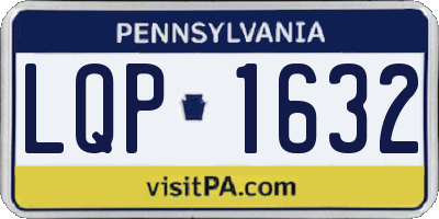 PA license plate LQP1632
