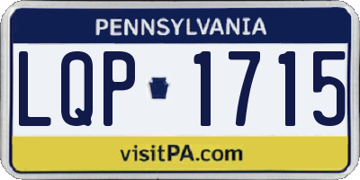 PA license plate LQP1715