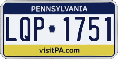 PA license plate LQP1751