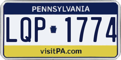 PA license plate LQP1774