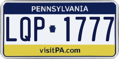 PA license plate LQP1777