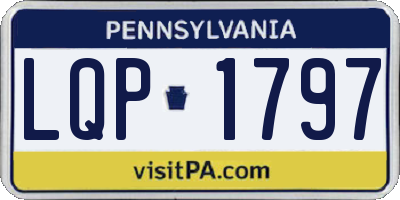 PA license plate LQP1797