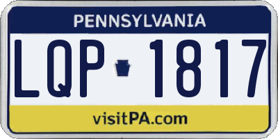 PA license plate LQP1817