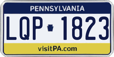 PA license plate LQP1823