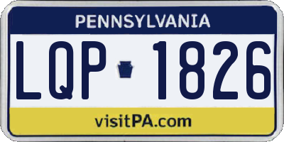 PA license plate LQP1826