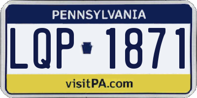 PA license plate LQP1871