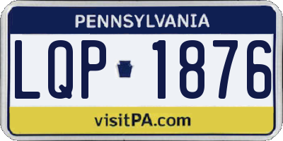 PA license plate LQP1876
