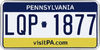 PA license plate LQP1877