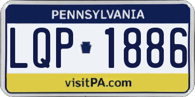 PA license plate LQP1886