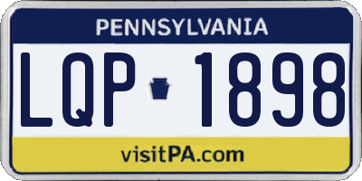 PA license plate LQP1898