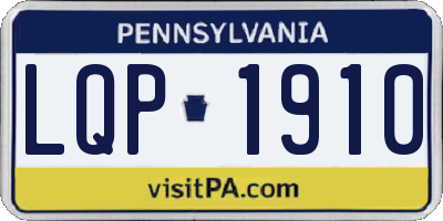 PA license plate LQP1910