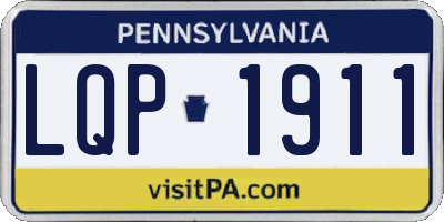 PA license plate LQP1911