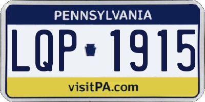 PA license plate LQP1915