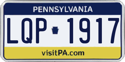 PA license plate LQP1917