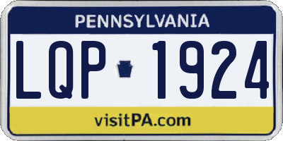 PA license plate LQP1924
