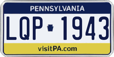 PA license plate LQP1943