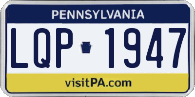 PA license plate LQP1947