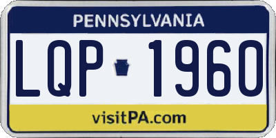 PA license plate LQP1960