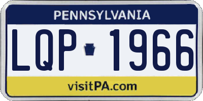 PA license plate LQP1966