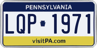 PA license plate LQP1971
