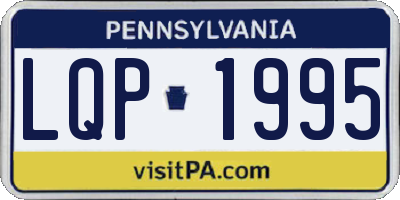 PA license plate LQP1995