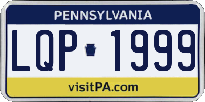 PA license plate LQP1999